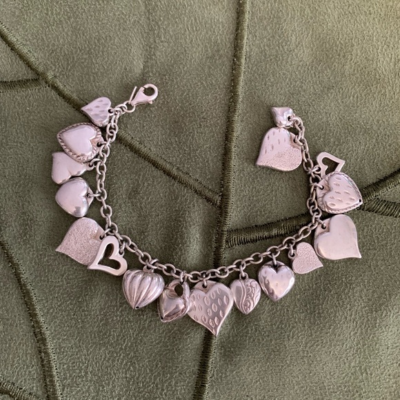Multi heart Bracelet 925 - Picture 1 of 3